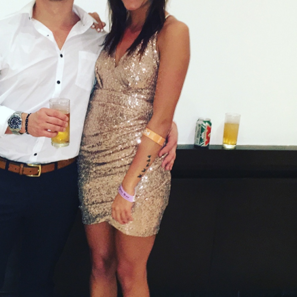 Gold Sequin Bodycon Dress (worn once)!